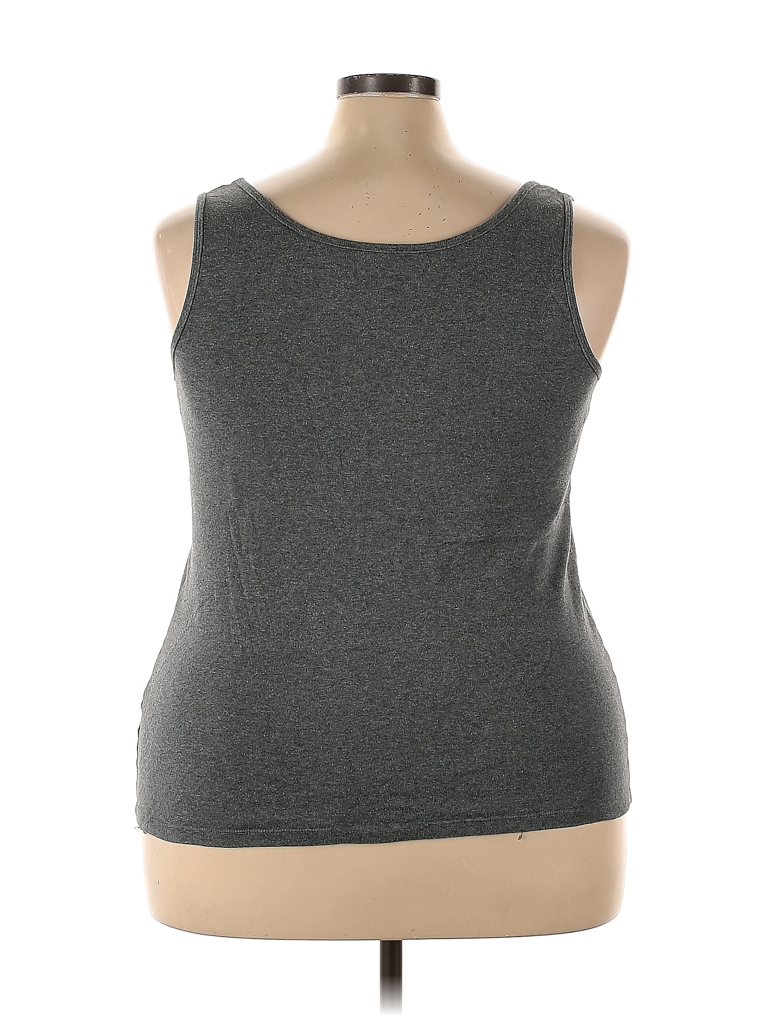 Ava & Viv Gray Tank Top Size 3X (Plus) - 22% off