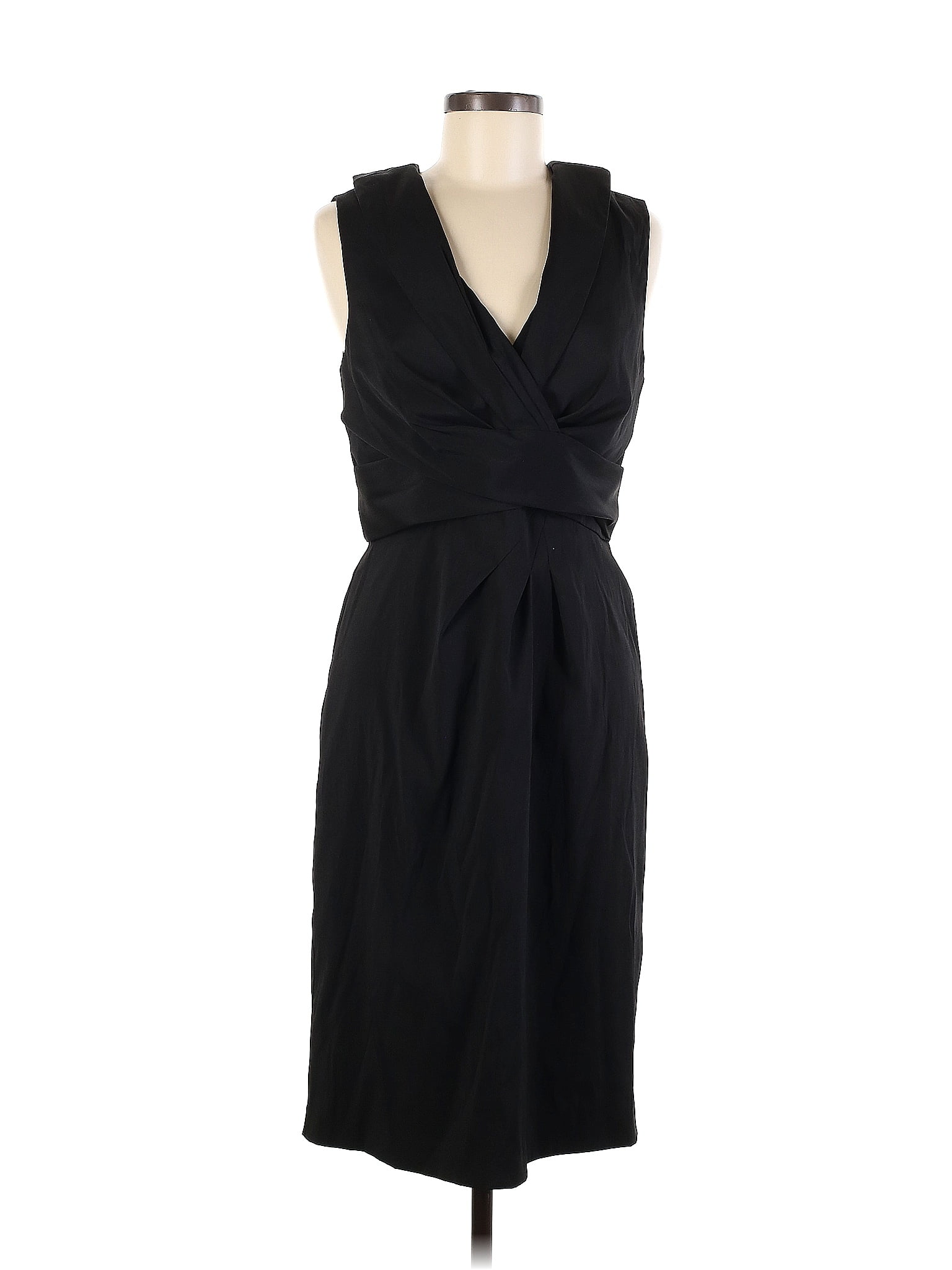 White House Black Market Solid Black Casual Dress Size 8 - 71% off ...