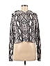 Olivaceous Snake Print Damask Brocade Silver Pullover Hoodie Size M - photo 1