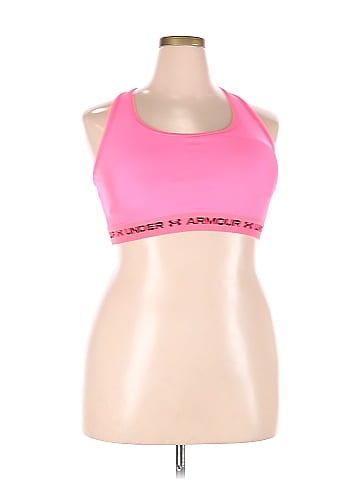 Under Armour Graphic Pink Sports Bra Size 3X (Plus) - 45% off