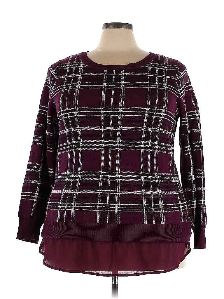 Grids Pullover Top (mineral red)