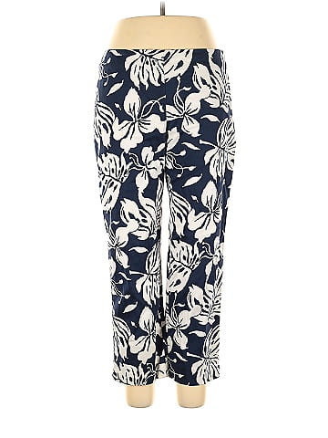 Lauren by Ralph Lauren Floral Multi Color Ivory Casual Pants Size 14 - 69%  off