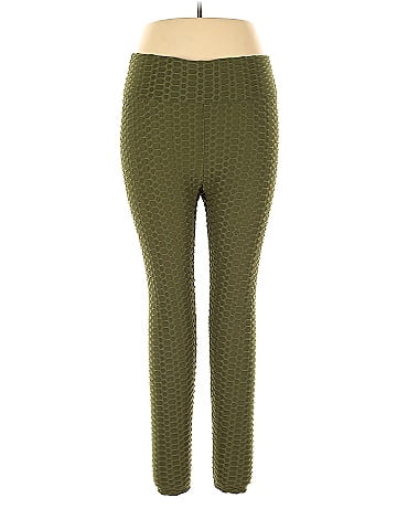 Peach Green Leggings Size XL - 65% off