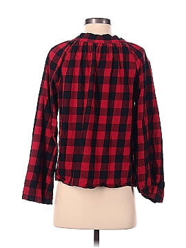 Madewell Tie-Neck Popover Shirt in Buffalo Check (view 2)