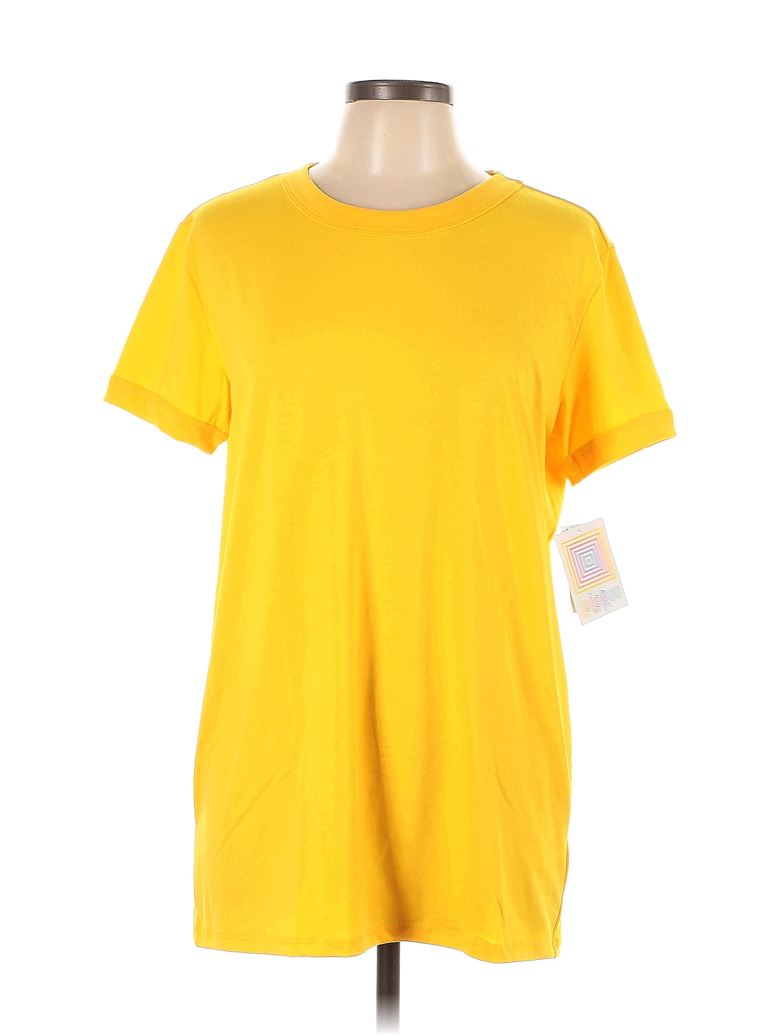 Lularoe Solid Yellow Short Sleeve T Shirt Size L 32 Off Thredup