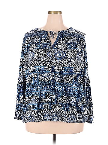 Lucky Brand Multi Color Blue Casual Dress Size M - 66% off