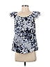 Kenneth Cole New York 100% Polyester Blue Short Sleeve Blouse Size 4 - photo 1