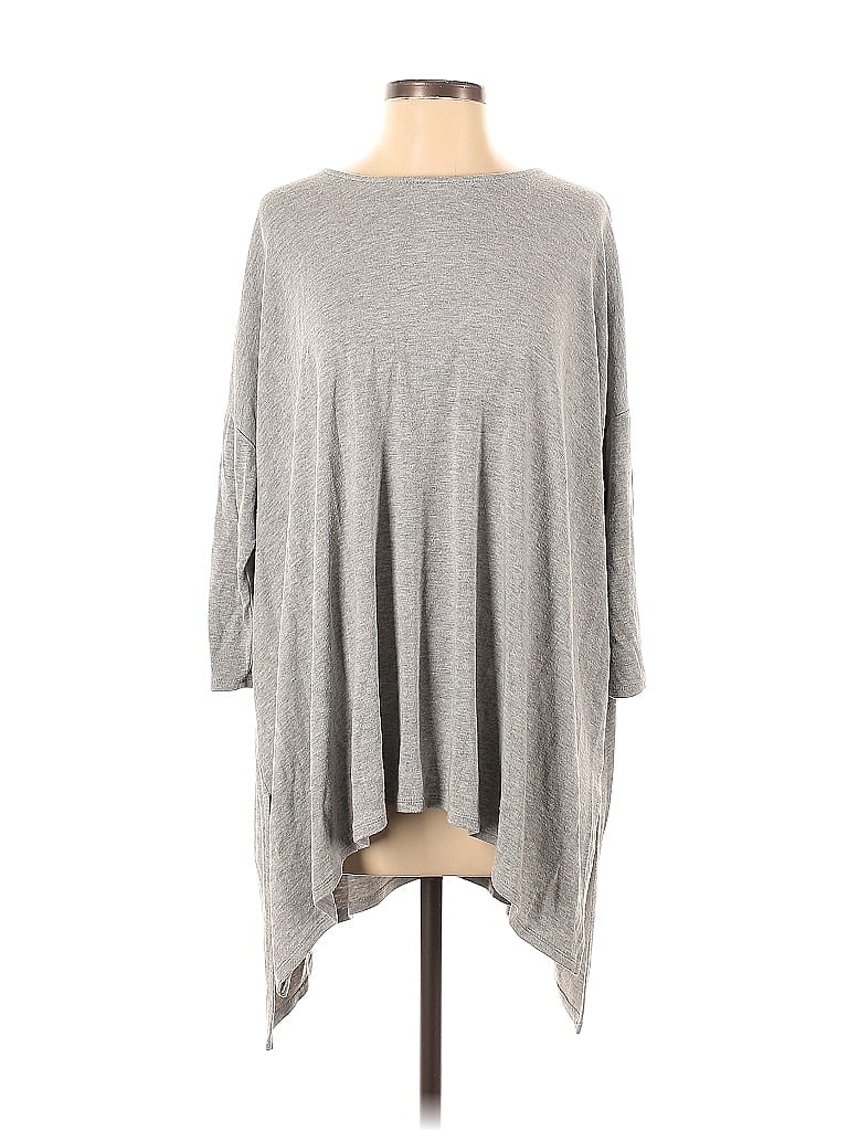 Pink Coconut Boutique Gray 3/4 Sleeve Top Size Sm - Med - photo 1