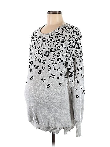 Seraphine 100% Cotton Gray Silver Pullover Sweater Size M (Maternity) - 66%  off