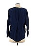 Gallery Couture 100% Silk Blue Long Sleeve Silk Top Size XS - photo 2