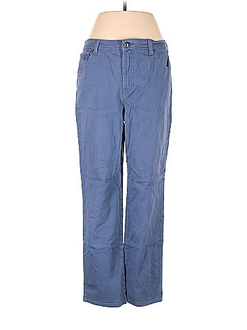 Faded Glory Solid Blue Jeans Size 14 (Petite) - 48% off