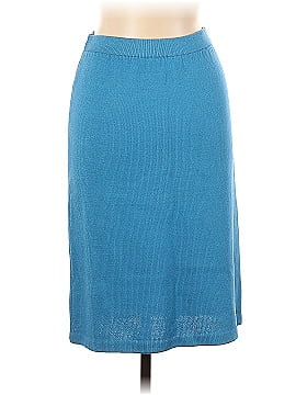 St John Collection ♔ By Marie Grey ♔ Santana Knit Skirt ♔ Rich Navy Blue  Size 8