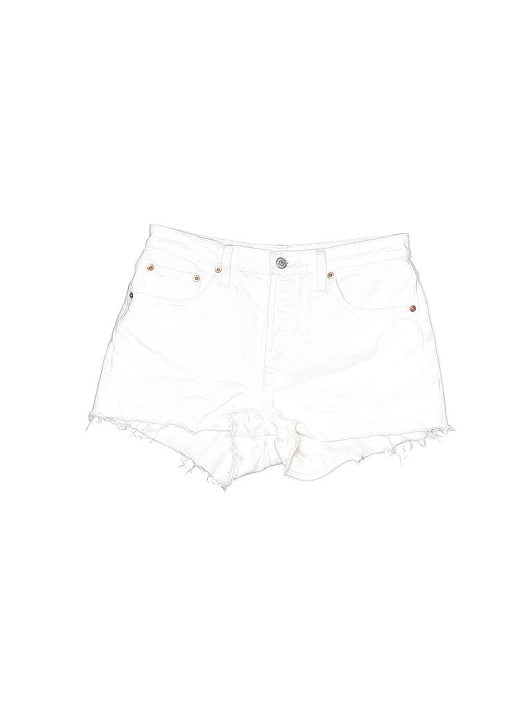 Levis Solid White Denim Shorts 29 Waist 68 Off Thredup