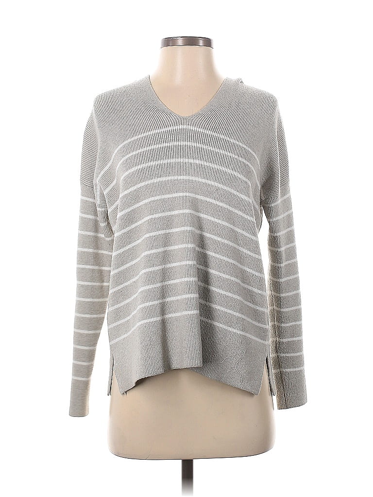 Pre-owned T Tahari Pullover Sweater In Gray