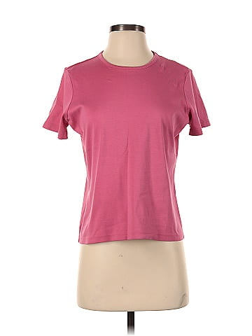 L.L.Bean 100% Supima Cotton Solid Pink Short Sleeve T-Shirt Size S (Petite)  - 56% off