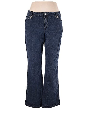 Liz & Co Solid Blue Jeans Size 18 (Plus) - 44% off