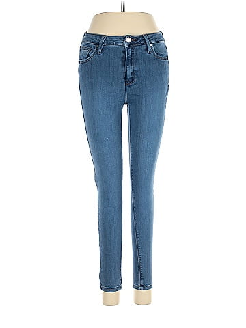 Just Black Solid Blue Jeggings 28 Waist (Petite) - 70% off