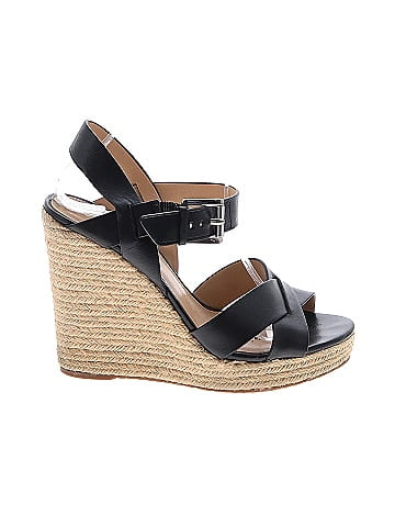 Black michael kors store wedges