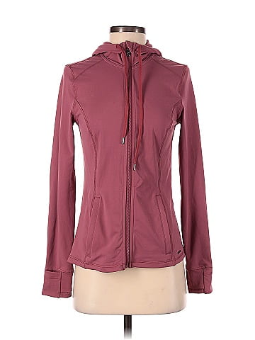Crz Yoga Solid Pink Track Jacket Size 4 - 6 - 58% off
