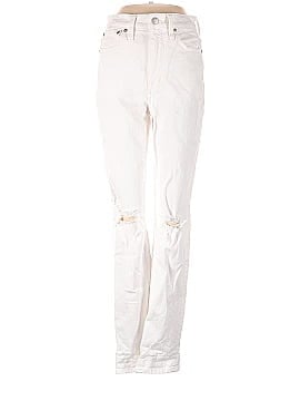 Madewell The High-Rise Slim Boyjean in Tile White (view 1)