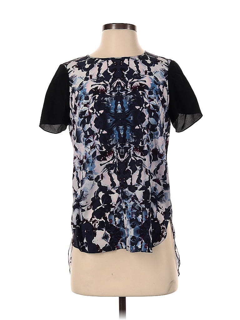 Pre-owned Rebecca Taylor Short Sleeve Blouse In Blue