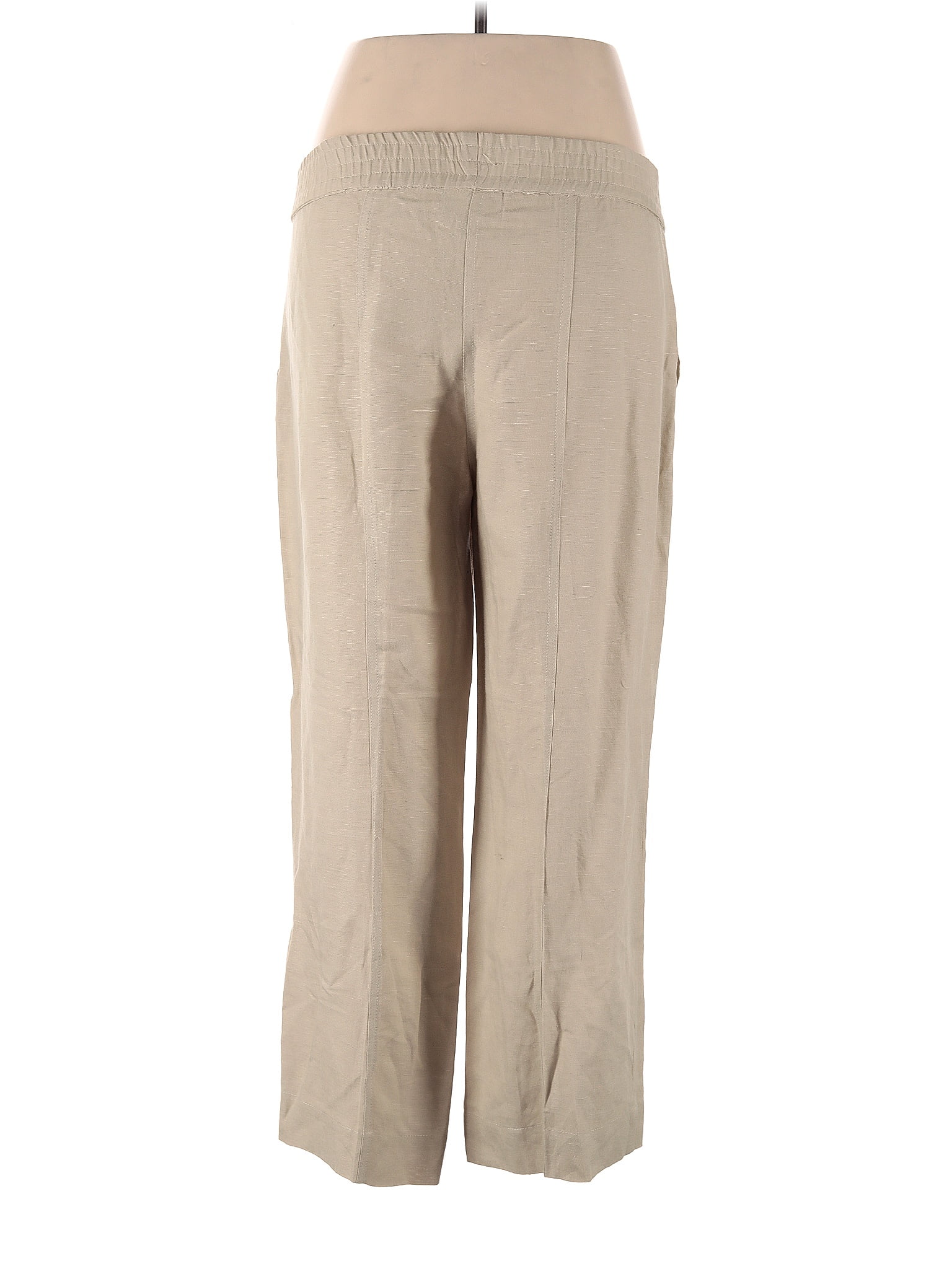 Soft Surroundings Solid Tan Linen Pants Size S (Petite) - 70% off