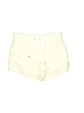 Athleta 100% Linen Solid Ivory Athletic Shorts Size 16 - 57% off