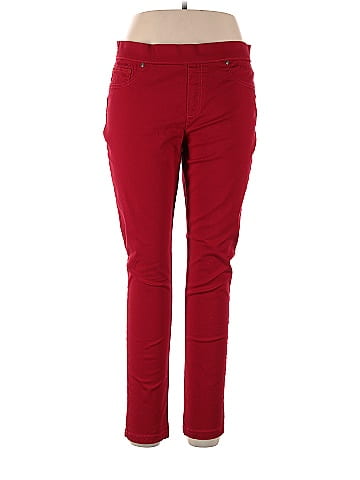 Faded Glory Solid Red Jeggings Size 14 - 31% off