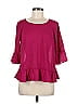 A New Day 100% Polyester Pink Short Sleeve Blouse Size M - photo 1