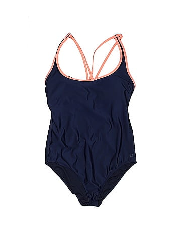 all in motion Solid Navy Blue One Piece Swimsuit Size XL - 50% off