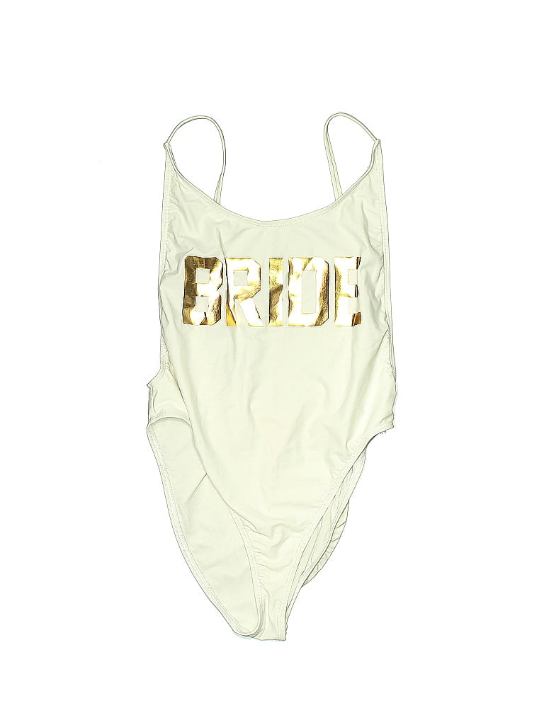 Fashion Nova Solid Ivory Gold One Piece Swimsuit Size L - 31% off | ThredUp