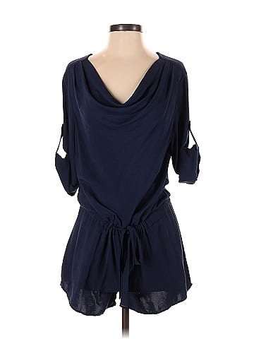 BCBGMAXAZRIA Solid Navy Blue Romper Size S 81 off ThredUp