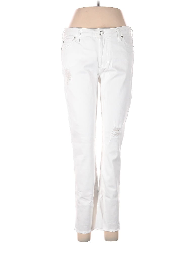 Nina Rossi Jeans Hearts Stars White Jeans Size 7 - photo 1