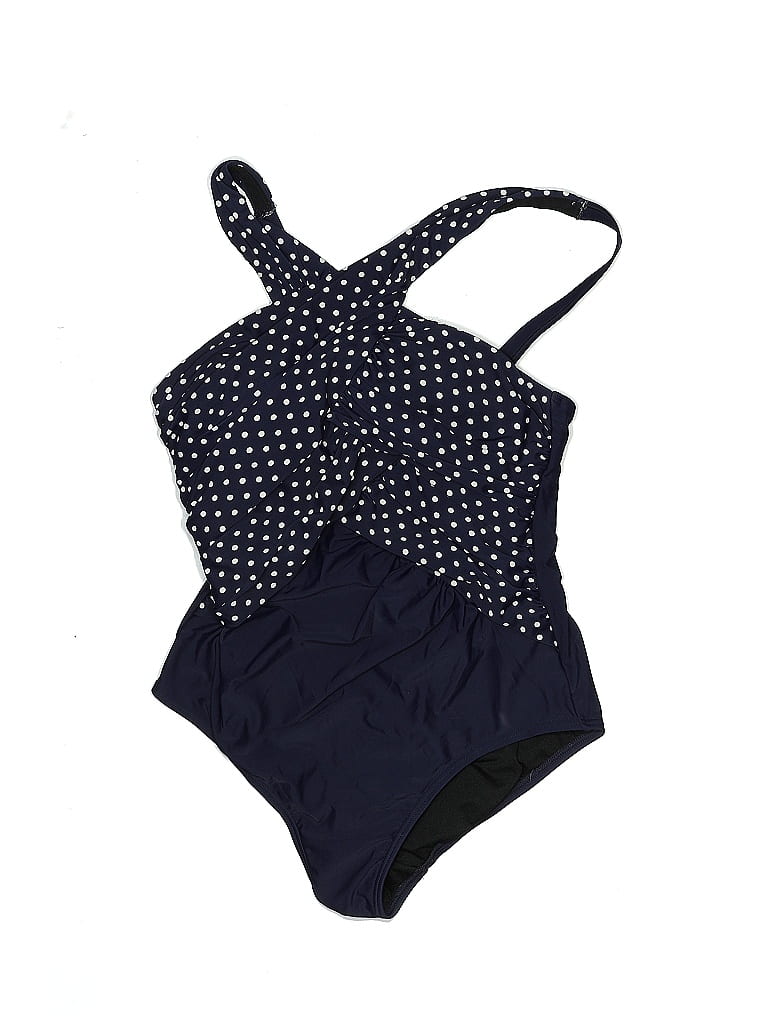 Swimsuits For All Polka Dots Houndstooth Jacquard Marled Floral Motif