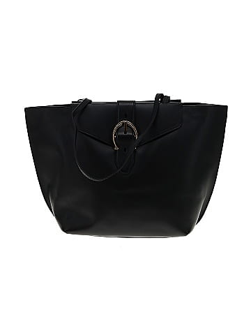 Etienne Aigner 100 Leather Solid Black Leather Tote One Size 70