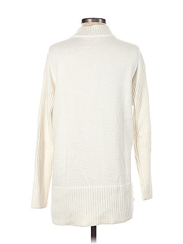 T by Talbots Color Block Ivory Turtleneck Sweater Size S - 71% off