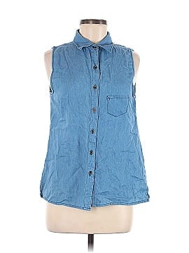 Poetry Sleeveless Button-Down Shirt (view 1)