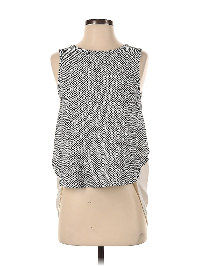 Pre-owned Deletta Sleeveless Top Gray Halter Neckline Tops