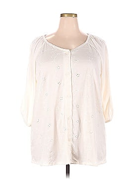 French laundry long sleeved top with lacy trim.
