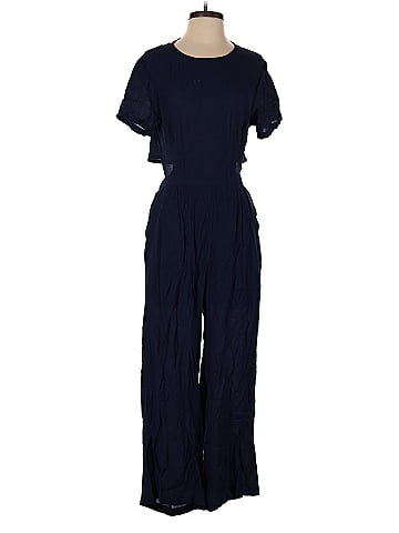 Unbranded Solid Navy Blue Romper Size L - 62% off