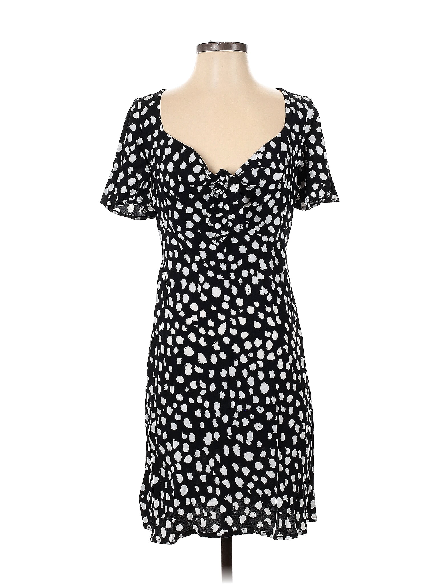 Sleeveless A-Line Sweater Dress - Tipped