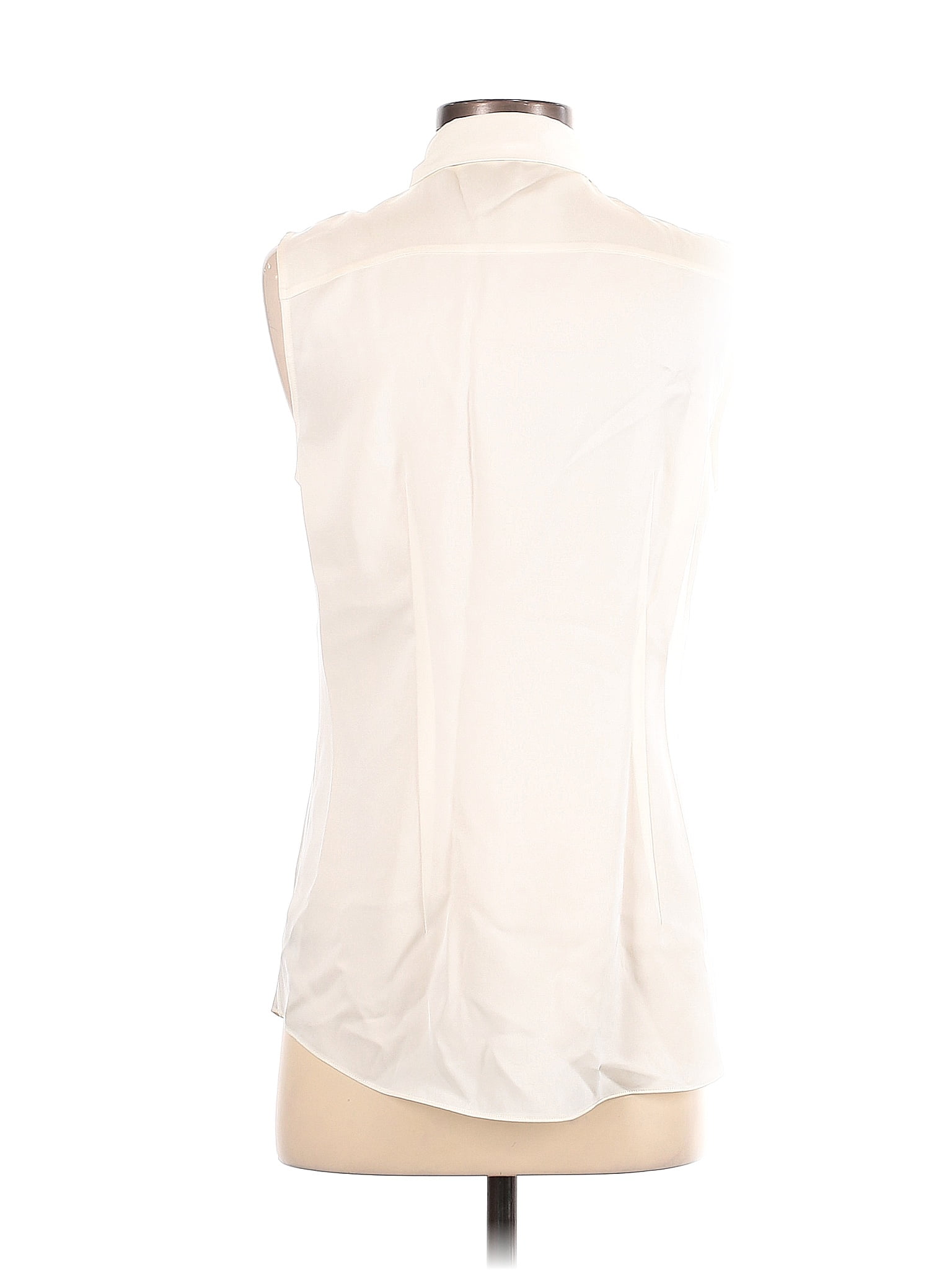 Theory Solid Ivory Sleeveless Blouse Size S - 82% off