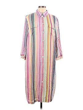 Basler Multi-Color Pink Striped Button Down Casual Shirt Dress Size US 10 NWT (view 1)