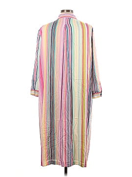 Basler Multi-Color Pink Striped Button Down Casual Shirt Dress Size US 10 NWT (view 2)