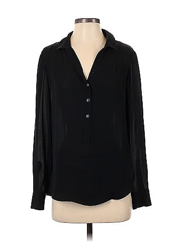 GUESS by Marciano Long Sleeve Silk Top (view 1)