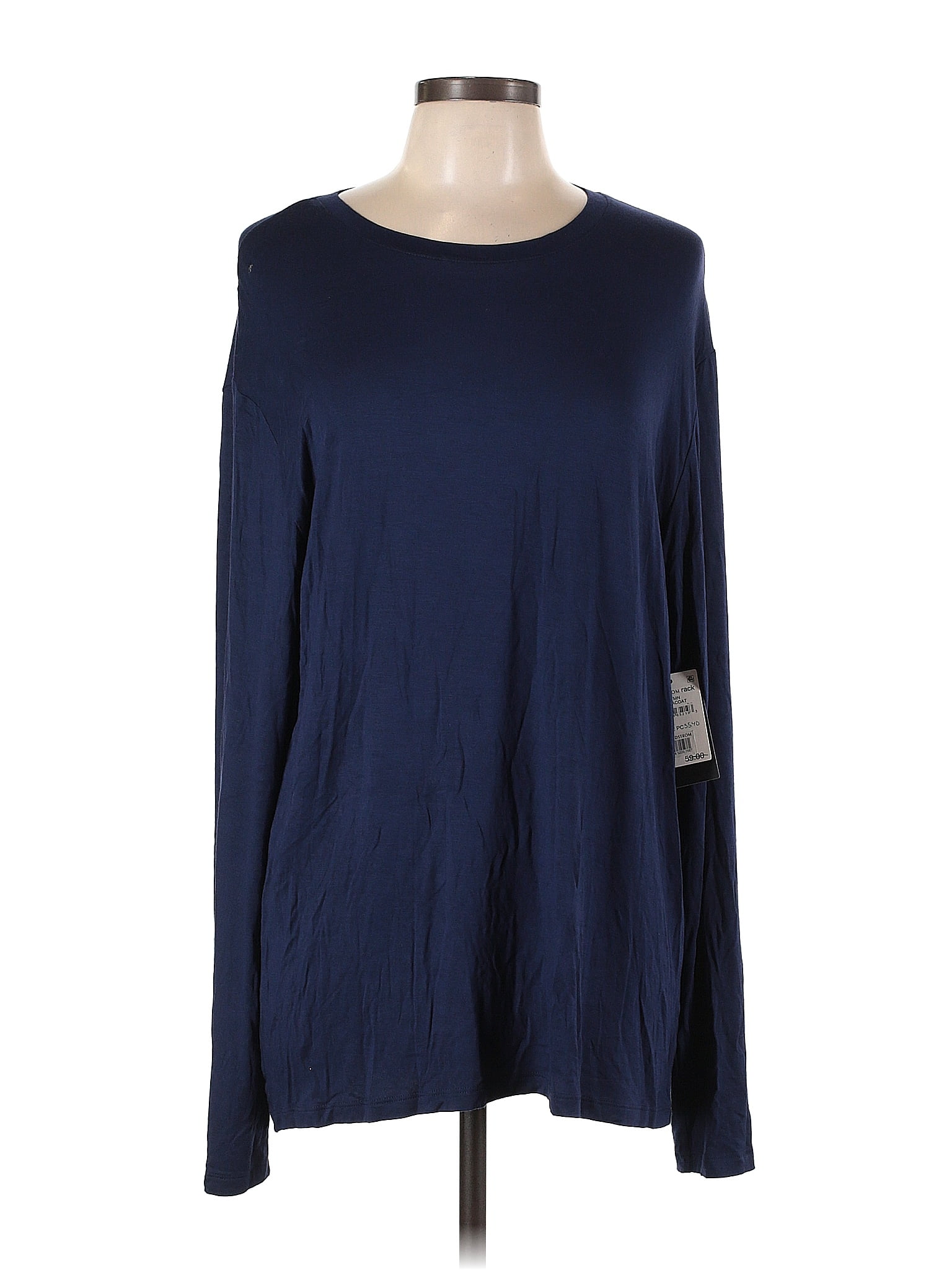 Nordstrom Solid Navy Blue Long Sleeve T-Shirt Size L - 62% off | ThredUp