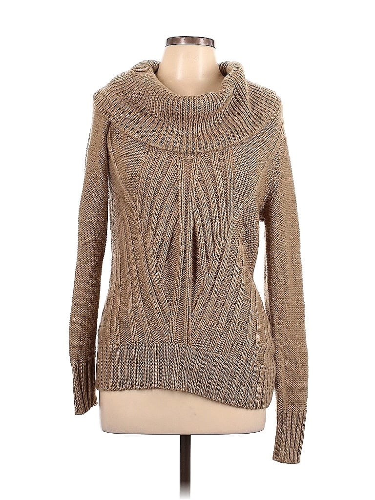 a.n.a. A New Approach 100% Acrylic Tan Turtleneck Sweater Size L - photo 1