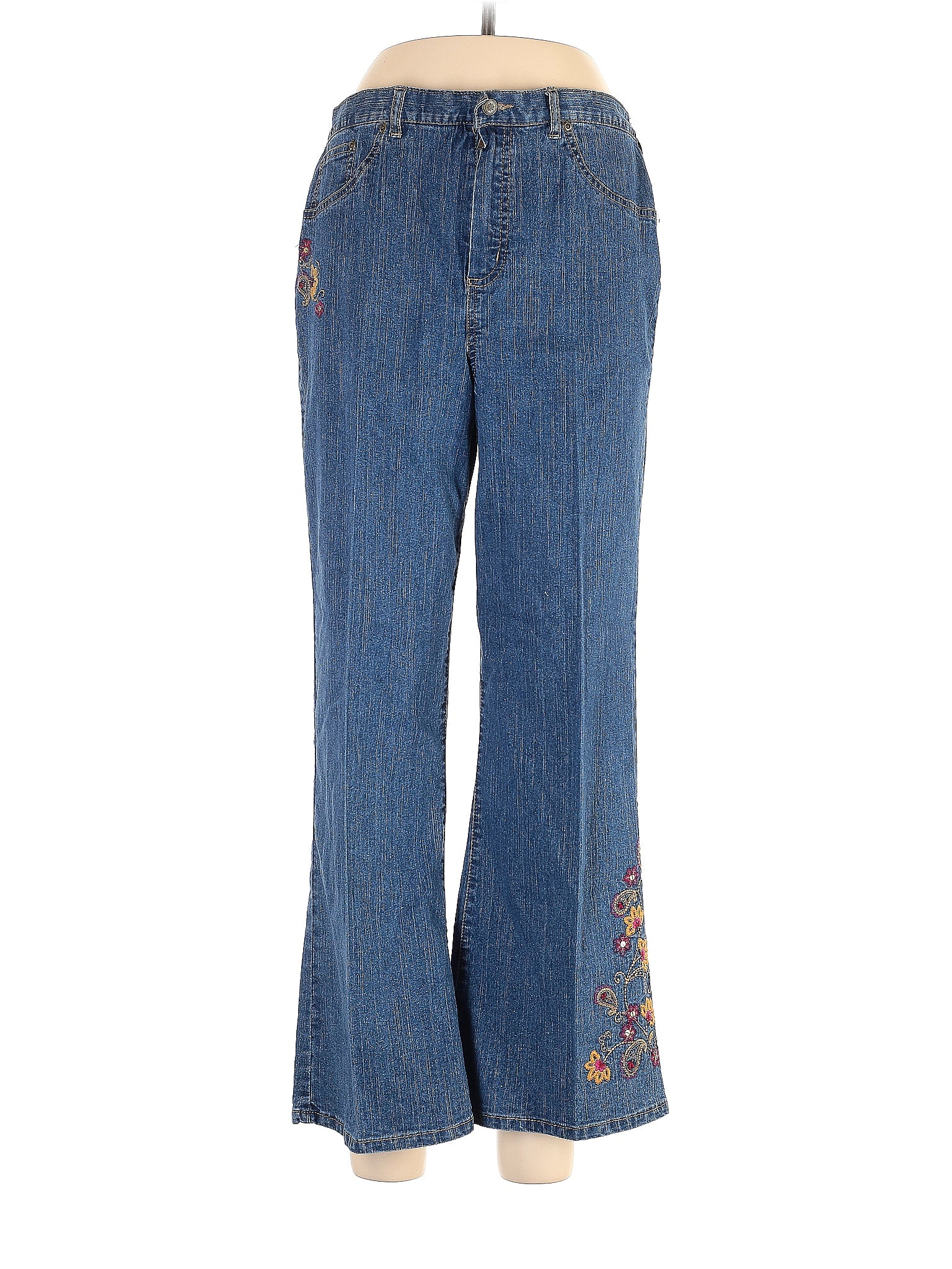 Alfred Dunner Solid Blue Jeans Size 12 (Petite) - 47% off | ThredUp