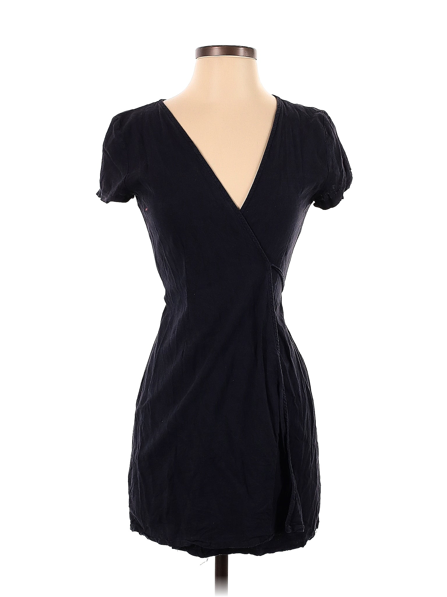 Brandy Melville 100% Cotton Solid Black Casual Dress Size Sm (Estimated) -  60% off