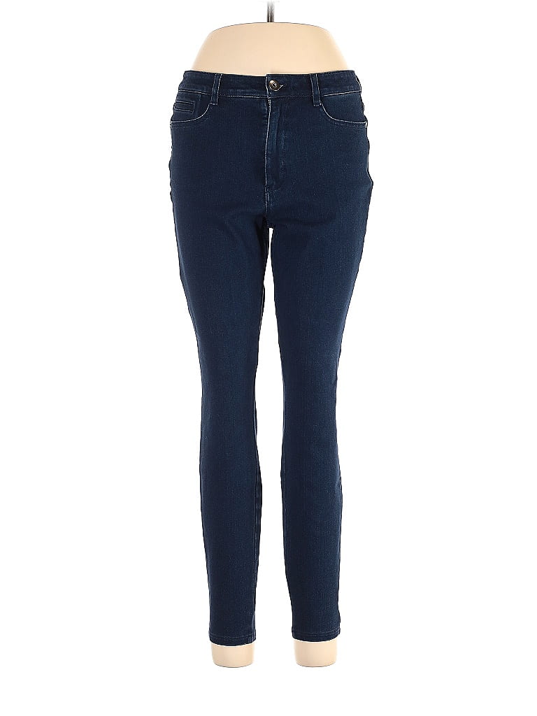 J.Jill 100% Spandex Solid Blue Jeans Size 10 - photo 1
